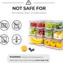 SMRCAD 10 Pack Refrigerator Organizers, Clear Container and Organizer Bins with Lids, Stackable Storage Containers for Fruits, Vegetable