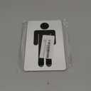 Metallic Silver Men's Toilet Sign - Rigid Plastic, Self-Adhesive, UV Printed, 5.5" x 3.5" (140mm x 90mm), Tough for Interior & Exterior Use