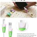 TUDIA [Klip 10 Pcs Snap On Charging Cable Cord Saver Protector Compatible with iPhone, iPad, iPod Combo Pack