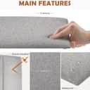 IFNOW Upholstered Wall Mounted Headboard, 3D Soundproof Wall Panels Peel and Stick for Queen Size, Reusable and Removable Tufted Bed Headboard in Medium Grey (9 Panels, 10" x 24")