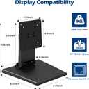 WEARSON Low Profile Monitor Stand - Foldable Touch Monitor MINI PC Stand Compatible with VESA 75x75 and 100x100mm Monitor Mounts For Kiosk,AIO Monitor Base Adjustable Folding Flat