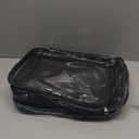 8 Packs Toy Storage Bags with Zipper, Clear PVC Organizing Bags, Reusable Toy Storage Organizer with Portable Handle, Travel Waterproof Organizer Bags for Building Blocks, Puzzle, Toys and Books (Large, Black)