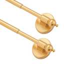 Magnetic Curtain Rods for Metal Doors，Multi-Use Adjustable Appliance for Windows Iron Steel Places，9-16 Inch，Gold，2 Pack