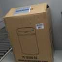 BestOffice | 13 Gallon Trash Can with Lid | Automatic Touchless Garbage Can | Odor Control | Modern Oval Design | Easy to Clean | Stainless Steel | Fits Any Kitchen, Bathroom, Office or Home