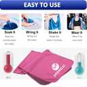 YQXCC Cooling Towels | 4 Pack 40"x12" | Cool for Neck | Microfiber Soft Breathable Chilly | for Sports, Yoga, Golf, Gym, Camping, Running, Workout & More Activities (Light Gray, Light Blue, Green, Rose Red)