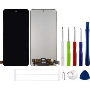 New TFT LCD Display Compatible with Xiaomi Poco F5 Pro [6.67"] (Black with Frame) 23013PC75G Touch Screen Digitizer Assembly Replacement + Tools-NO Fingerprint Function