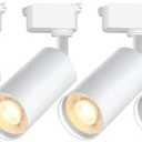 Dimmable H Type Track Lighting Heads, 6PCS Brightened 4000K Natural White 20W 2400lm for Accent Lighting, LED Track Lighting Ceiling Spotlight Fixture