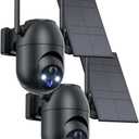 Security Cameras Wireless Outdoor Solar: 2K WiFi Camera for Home Security System - Battery Powered Cam IP66 Waterproof Motion Sensor 360 CCTV Camera- 5G Not Supported
