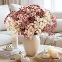 N&T NIETING Baby Breath Flowers Artificial Bulk, 10Pcs Fake Gypsophila Plants Bouquets Flowers Real Touch Faux Babies Breath Arrangement for Home Wedding Party Vase Decoration Fall Pink