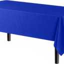 12-Pack Premium Plastic Tablecloth 54in. x 108in. Rectangle Table Cover - Dark Blue