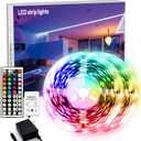 dalattin Led Lights for Bedroom 130ft RGB Led Strip Lights, Color Changing Remote Controller 24V Power Supply Led Light Strips Indoor Decoration, 2 Rolls of 65ft