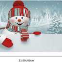 Jbofyee Cute Winter Snowman Bath Mat 24x16 Inch Non-Slip Soft Microfiber Bathroom Rugs Washable Bathmat, Carpet Rug Entryway Christmas Greeting Decor for Tub Shower Room Floor