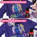 Colorful Fabric Paint Set for Clothes 12 Colors - Permanent Textile Paint Kit for Shoes, Canvas - Non-Toxic Slick Painting Set for Adults, Beginner & Artists (0.4 Fl Oz (Pack of 12))