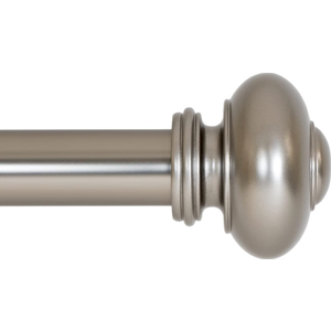 Ivilon Drapery Window Curtain Rod - Knob Design, 1 Inch Rod, 48 to 86 Inch. Satin Nickel