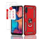 Anvzle for Samsung Galaxy A10E Case with [1 Pack] Tempered Glass Screen Protector, for Galaxy A10E Heavy Duty Armor [Military-Grade] Protective，with Magnetic Kickstand Car Mount Holder Phone Case