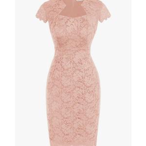 GRACE KARIN Cocktail Dress for Women Cap Sleeve Lace Dress for Wedding Guest Business Casual Dresses, Size M