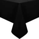 Obstal 210GSM Rectangle Table Cloth - Heavy Duty Water Resistance Microfiber Tablecloth, Decorative Fabric Table Cover for Outdoor and Indoor Use (Black,52x70 Inch)