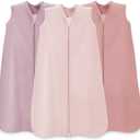 Wrrernsin Baby Sleep Sack 12-18 Months Baby Wearable Blanket 100% Cotton TOG 0.5 2-Way Zipper Newborn Sleeping Bag, 3 Pack Comfy Lightweight Sleep Sacks for Babies, L