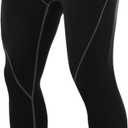 Roadbox Mens Compression Pants Running Tights, Performance Sports Workout Leggings, Athletic Base Layer for Gym Basketball (Black, S)