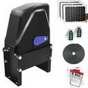 TOPENS DKC1100S Solar Sliding Gate Opener Chain Drive Automatic Gate Motor for Heavy Driveway Slide Gates Up to 2600 Pounds, Electric Gate Operator Battery Powered with Solar Panel Remote Control Kit, 2600lbs