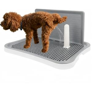 Dog Pee Pad Holder, Indoor Dog Potty Pad with Splash Guard, Dogs Toilet Training Tray for Small & Medium Dogs, Waterproof Easy-Clean 20.1"X15.6"X1.4"(White)