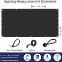 Windscreen4less Privacy Fence Screen Heavy Duty Windscreen Fencing Mesh Fabric Shade Net Cover with Brass Grommtes for Outdoor Wall Garden Yard Pool Deck, 5'x12' Black