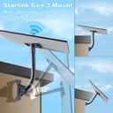 for Starlink Gen 3 Roof Mount, Metal Alloy Starlink Standard V3/4/4X Mounting Kit with Starlink Gen 3 Pipe Adapter, Angle Adjustable (Curved)