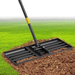 Lawn Leveling Rake 30"x10" for Lawn Care - 72" Extendable Stainless Steel Handle with Ergonomic Grip | Professional Grass Leveling Tool for Golf Courses, Soccer Fields, Backyard Turf Maintenance