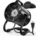 Jeebel Camp Portable Range Hood 6 Inch Portable Kitchen Exhaust Fan 350 CFM Strong Wind with 10 Activated Charcoal Filter Reusable Aluminum Alloy Portable Hood Fan for Indoor BBQ, Hot Pot, Black