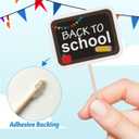 DOITOOL 36 Pcs Back to School Cake Decoration Flags for Party Desserts Classroom Supplies Cake and Cupcake Toppers School Activity Decorations