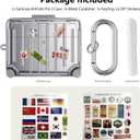 KOREDA Compatible with AirPods Pro 3 Case Cover, Cute Funny Suitcase Design Case for AirPods Pro 3rd Generation, Fashion Protective Hard Case for Women Men with Keychain and Cleaner Kit (Silver)
