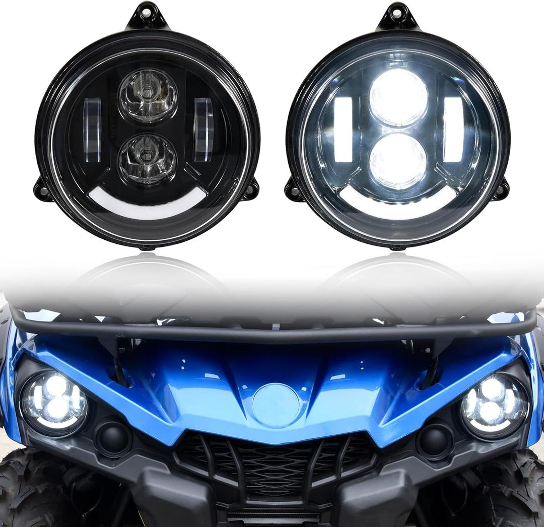 LED Headlights for Can-Am Outlander 450 500 570 15-24, Front Lamp with High Low Beam for Can-Am Outlander G2L 450 500 570 L Max 2015-2024 Accessories (2PCS, Replace #710003900)