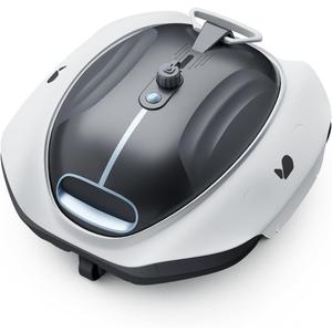 Bubot 300P Coedless Pool Vacuum for Above Ground Pools, Robotic Pool Cleaner with Bluehole Suction, Dual Motors, DirtLock 2.0, Smart Sensor, Double Filtering, Up to 850 Sq.Ft, Light White