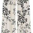 CIDER Wide Leg Palazzo Pants for Women with Pockets Elastic Business Causal Pants Women Summer for Beach Travel Trousers Ivory Large