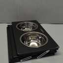 Elevated Dog Bowls, Adjustable Raised Dog Bowl Stand with 2 Stainless Steel Food Bowls 20Tilted Water Bowls for Small Sized Dogs and Cats (Black, Small)