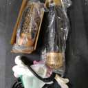 Round Hair Blow Dryer Brush - 1.2 Inch Ceramic Barrel Hair Dryer Brush for Short/Middle Hair, One Step Drying, Volumizing, Straightening and Styling, Negative Ionic Dryer Brush (Black-Golden, 1.2)