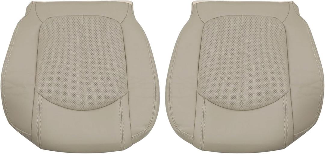 GXARTS Driver and Passenger Side Bottom Replacement Leather Seat Cover Tan #313 or 392 Fit for Buick Enclave 2008 2009 2010 2011 2012 Fit for GMC Acadia 2008-2012