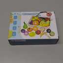 Wooden Play Food for Kids Kitchen Cutting Fruits Toys for Toddlers Pretend Vegetables Gift for Boys Girls Educational Toys