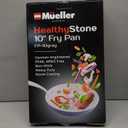 Mueller Frying Pan, Heavy Duty German Stone Coating Non Stick Frying Pans, No PFOA or APEO, Paella Pan, Dishwasher and Oven Safe, Even Heat Distribution, Cool Stainless Steel Handle, Light Grey (10 Inch)