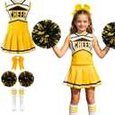 Colorful House Cheerleader Costume for Girls Cheerleader Uniform Outfit Child Cute Cheerleading Outfit for Halloween
