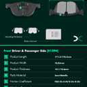 SCITOO D1294 D1042 Semi-Metal Brake Pads Kits Front & Rear Replacement For BMW For X5 2007-2018,For BMW For X6 2010-2018