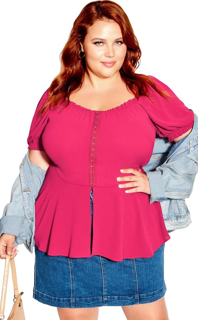 City Chic Women's Quirky Top L