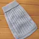 Tangpan Turtleneck Classic Straw-Rope Pro Pet Dog Sweater Apparel (Blue,L) (Large (Pack of 1))