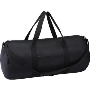 Vorspack Duffel Bag 28 Inches Foldable Lightweight Gym Bag with Inner Pocket for Travel Sports - Black