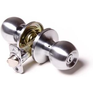 Lewis Hyman 1731102 Atlas Ball Entry Door Knob, Satin Nickel