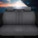 Pariiaotin Premium Leather Car Seat Covers Full Seats, Waterproof Front Seat Covers and Split Rear Bench Seat Covers for Cars,Universal Automotive Interior Covers for Sedan SUV Truck Van Pick-up,Gray