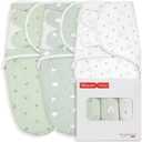 GLLQUEN BABY Girl Swaddles 0-3 Months - 3 Pack Baby Swaddles Sack for Newborn, Infant Sleep Sack, Easy Swaddling Wrap, Natural Adorableness, Nursery Swaddle Blankets Essentials