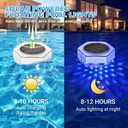 TaoFiaCo Solar Floating Pool Lights RGB Color Changing with Remote 2-Pack | 13 Modes, 4 Brightness, 2/4/6H Timer, 35ft Remote, IP68 Waterproof, Diamond Design, for Pool Hot Tub Spa Party