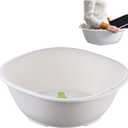 Sitz Bath for Hemorrhoids,Sitz Bath tub,Sits Bath Kit for Women Men,Wider Seating Area, Deeper Bowl (White)