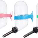 Balacoo 3 Pcs Hamster Water Bottle - Hanging Guinea Pig Water Bottle, Non-Drip Rabbit Cage Drinking Fountain, Small Animal Water Dispenser for Hamster Gerbil Chinchillas(60ml)